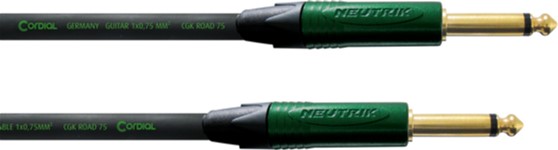 

Инструментальный кабель Cordial Neutrik 2 x plug 6.3 мм Mono CC green 3 м Black (CRI 3 PP)