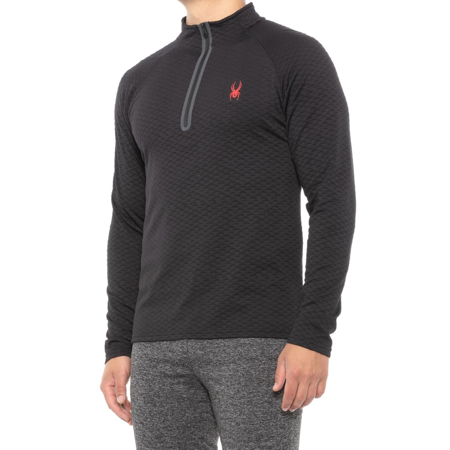 

Толстовка Spyder Mock Neck Fleece Shirt - Zip Neck, Blazing Black, M (46)
