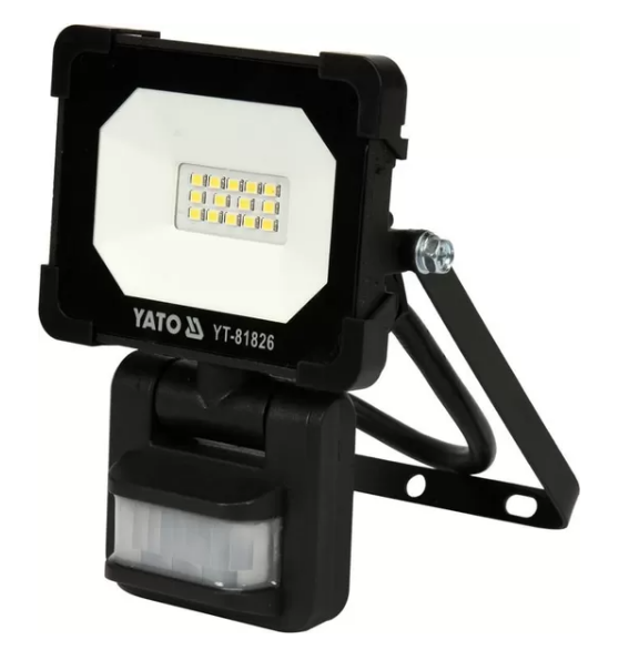 

Прожектор с SMD-диодным излучателем и датчиком движения YATO YT-81826