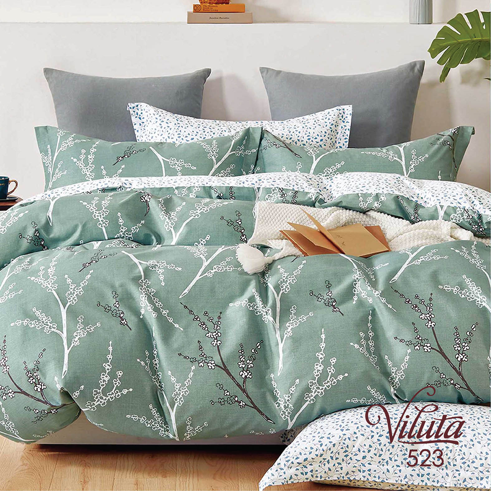 

Комплект постельного белья Вилюта полуторный Сатин Twill 523