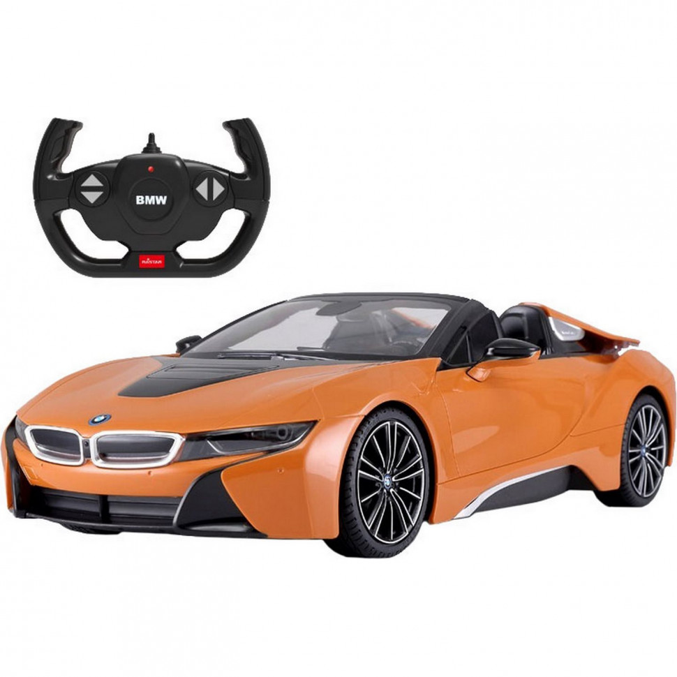 

Машинка на радиоуправлении BMW i8 Roadster Rastar 95560 оранжевый, 1:14