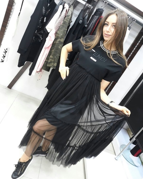 

Fashions • Платье с сеткой Fendi Fashions 44-48 черный (№7024)