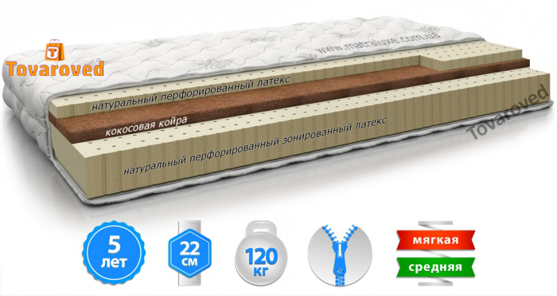 

Матрас ортопедический 140х200 MatroLuxe LATEX DUAL NEW