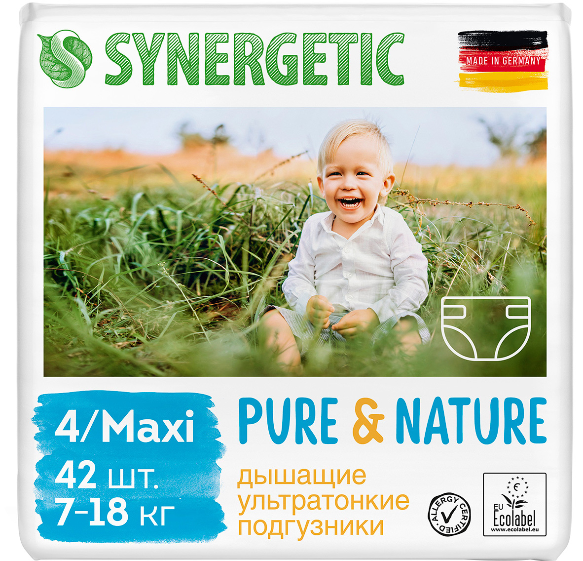 

Подгузники Synergetic Pure & Nature Размер 4 Maxi 42 шт (5411416063544)