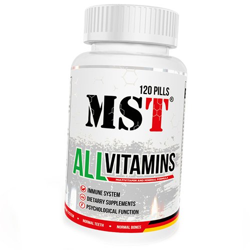 

Витаминно-минеральный комплекс, All Vitamins, MST 120таб (36288019)