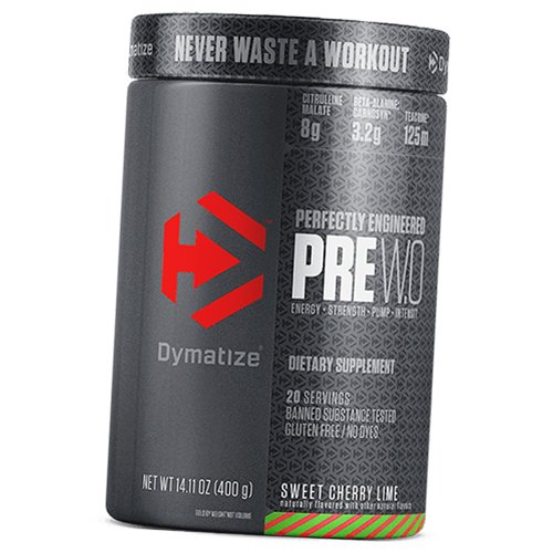

Предтренировочный комплекс, Pre W.O., Dymatize Nutrition 400г Вишня-лайм (11125002)