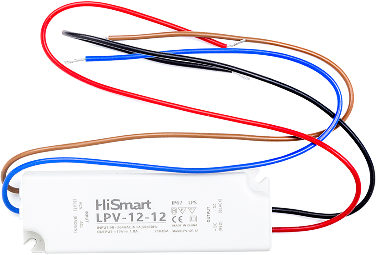 

Блок питания HiSmart 12V 1А 12W IP67 (LPV-12-12)