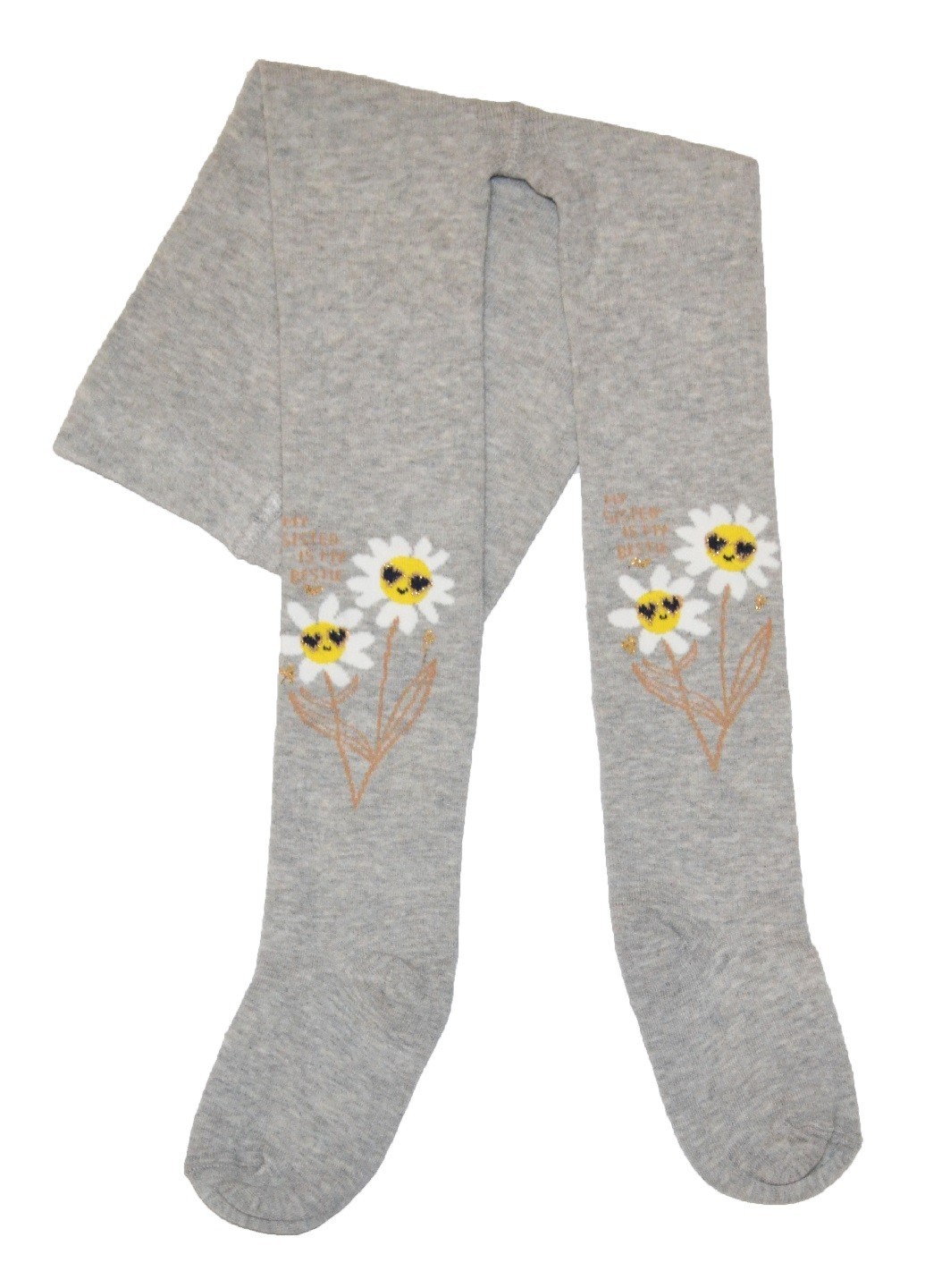 

Колготы Ekinoks Socks девочке Ромашки 7-8 лет 104-110 см серые (TRK-58-03)