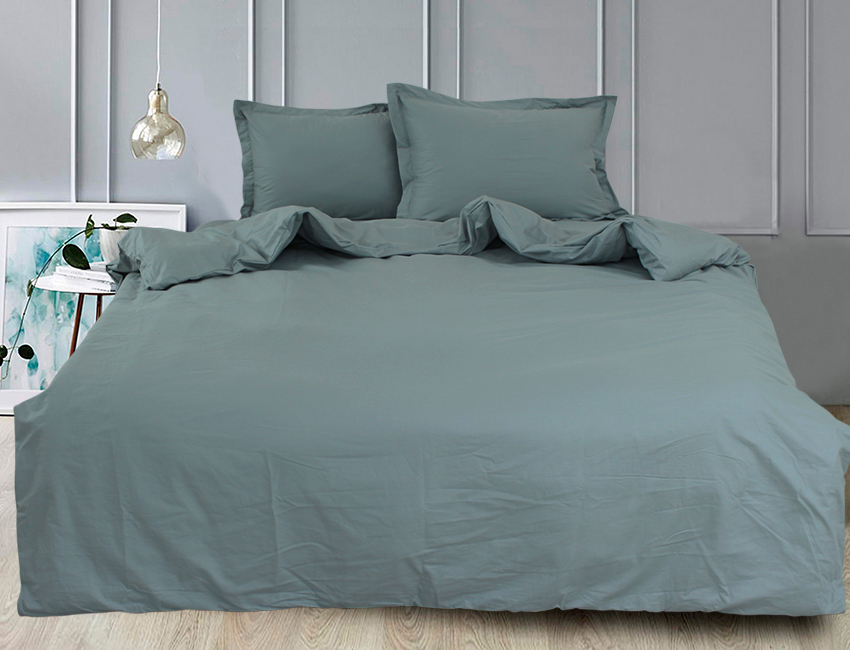 

Простынь на резинке (Green Grey) TAG tekstil 160х200х30 см Серо-зеленый 000163540