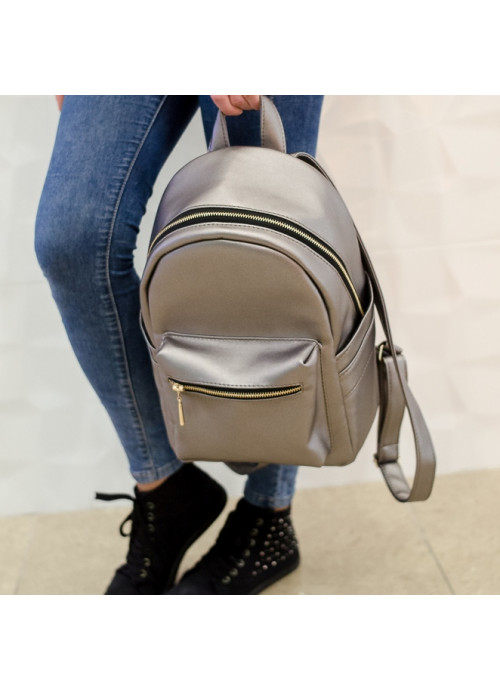

Женский рюкзак Sambag 35х25х12 см Темное серебро 000162210