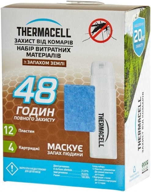 

Картридж и пластини Thermacell E-4 Repellent Refills Earth Scent 48 ч