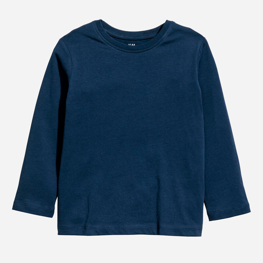 

Лонгслив H&M 9006106 134 - 140 см Темно-синий