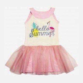 

Платье Danaya B19-146 140 см Бело-желтое с розовым