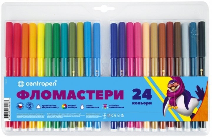 

Набор фломастеров Centropen 24 шт (7550/24 ТП)