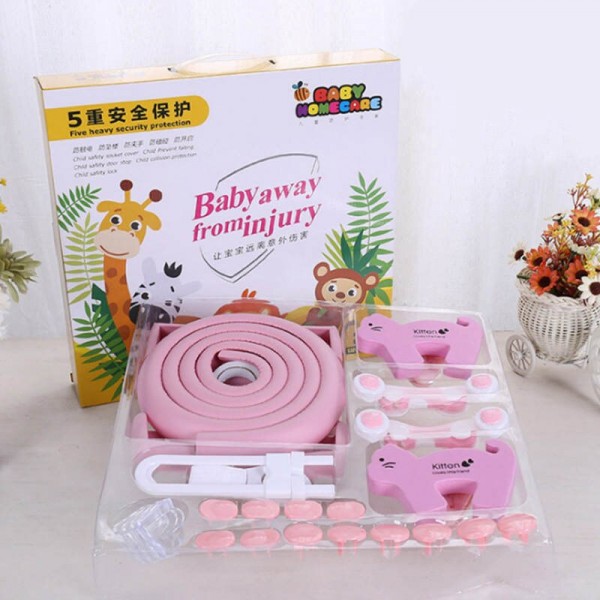 

Детский комплект безопасности в доме розовый Baby Safety HFH55-P (33шт./компл.)