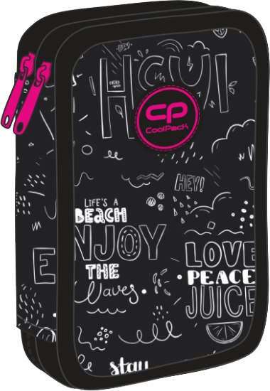 

Пенал CoolPack Jumper 2 B&W Scribble на 2 змейки з наполнением (D066325)