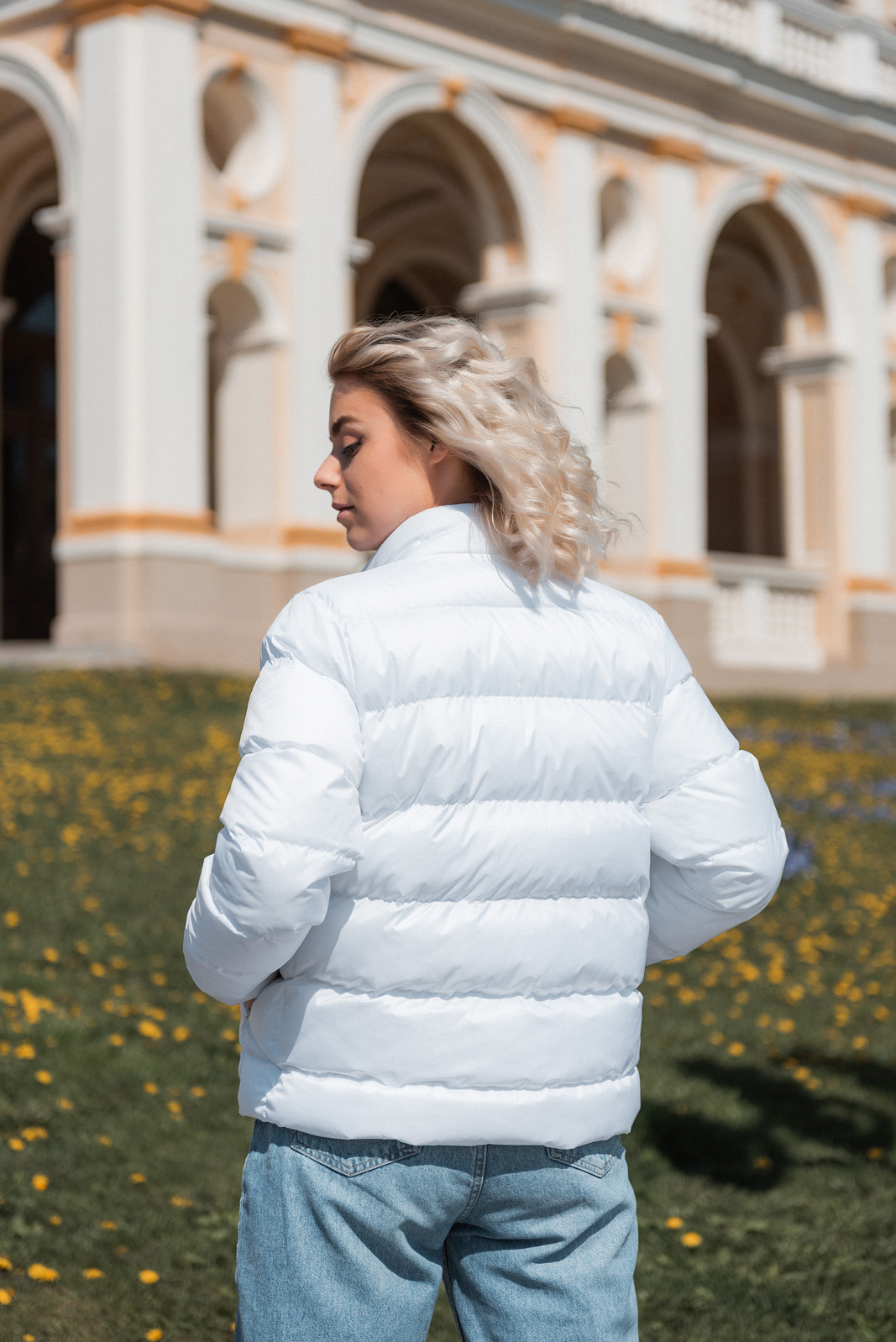 

Куртка Wear me легкая женская оверсайз короткий пуховик дутик L Белый 1w/03/10