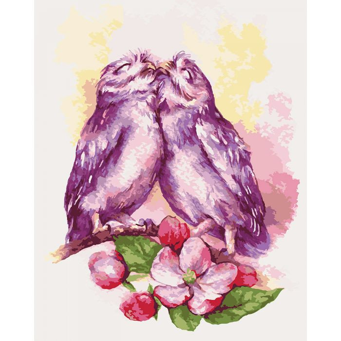 

Картина по номерам. Животные, птицы Милые совушки 40х50см KHO4034