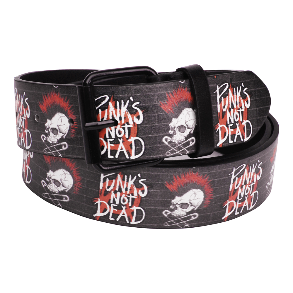 

Ремень с печатью Rockway Punk's Not Dead