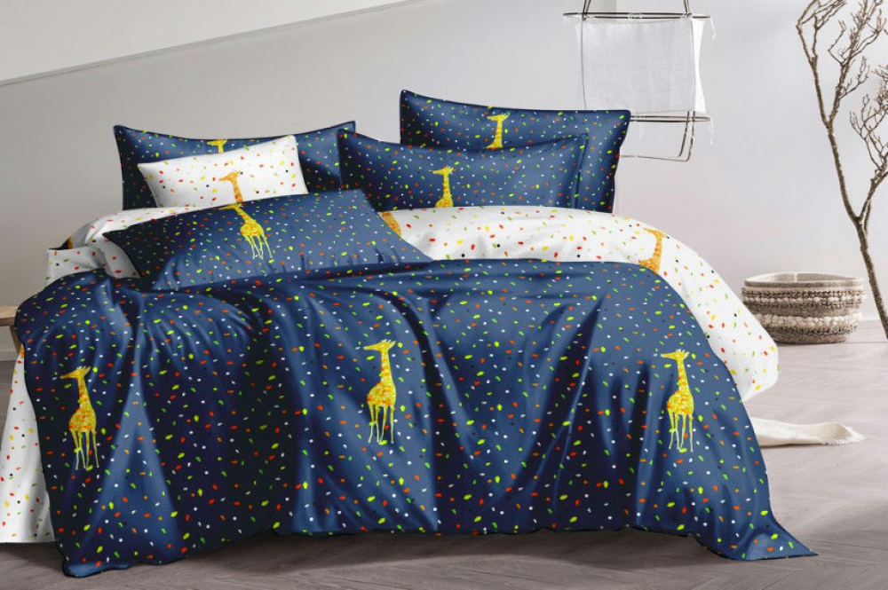 

Комплект постельного белья Жираф Komfort-tekstil, сатин (Евро)