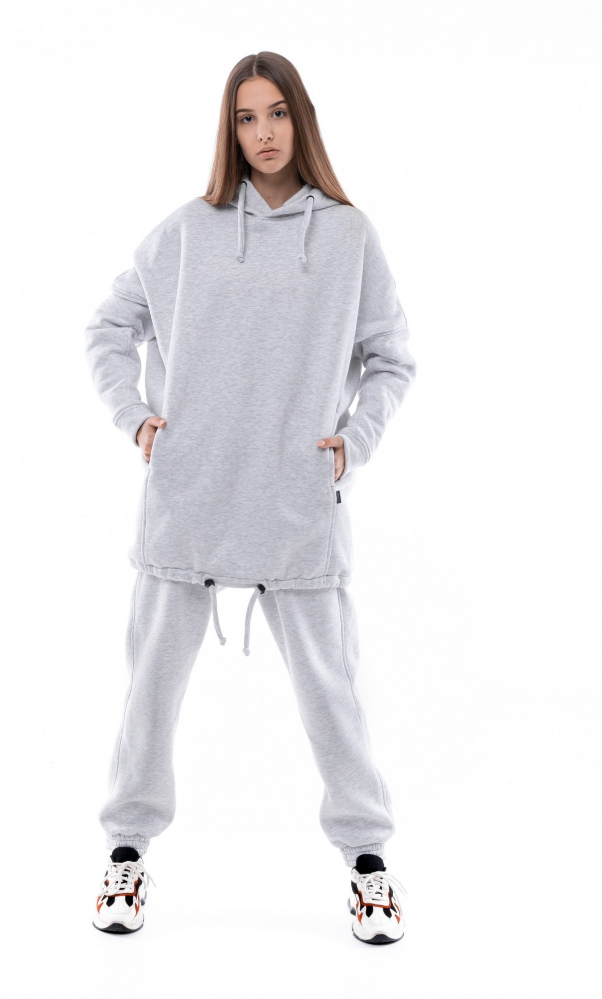 

Костюм теплый женский Intruder, Oversize светло-серый S-M-L