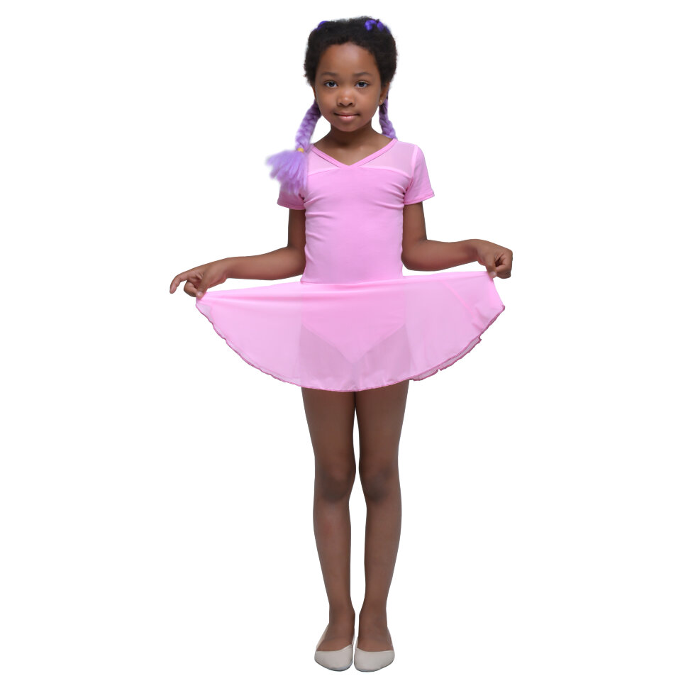 

Купальник для гимнастики и танцев Little Dancer DR-2087-P розовый размер 32 (рост 122-128 см)
