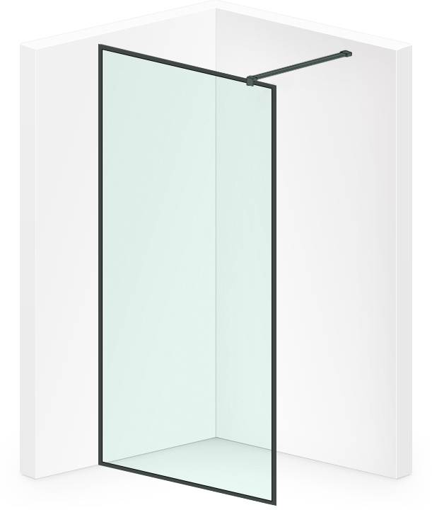 

Душевая стенка LIBERTA Riviera 120x200 L c прямоугольным держателем прозрачная/RAL9005 Black