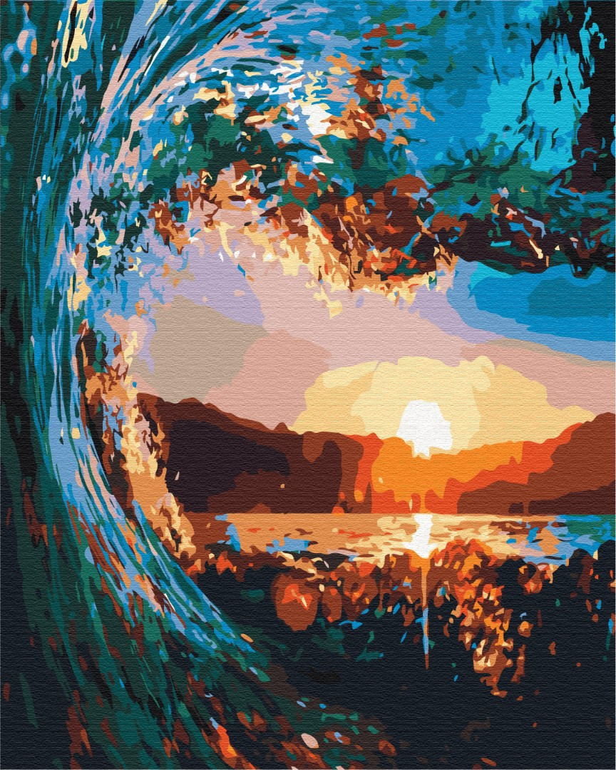 

Картина по номерам - Закат сквозь волны BrushMe 40*50см. (BS31439)