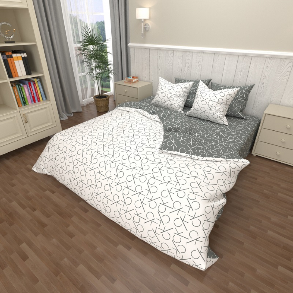 

Комплект постельного белья Komfort-tekstil Кельвин, бязь (Двуспальный на резинке)