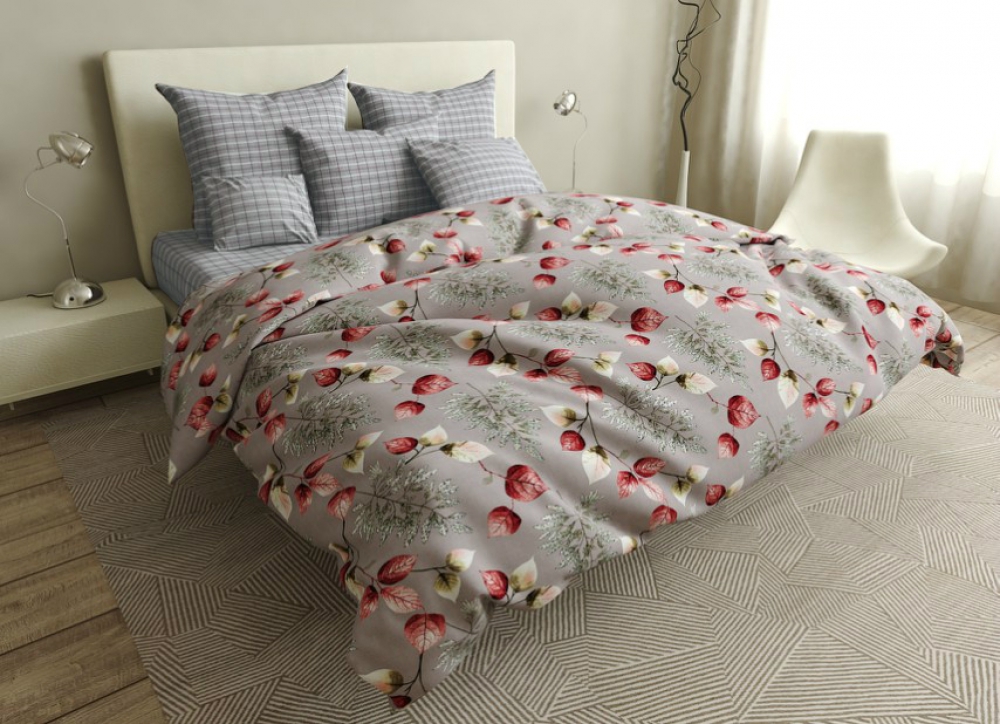 

Комплект постельного белья Komfort-tekstil Березка, бязь (Полуторный)