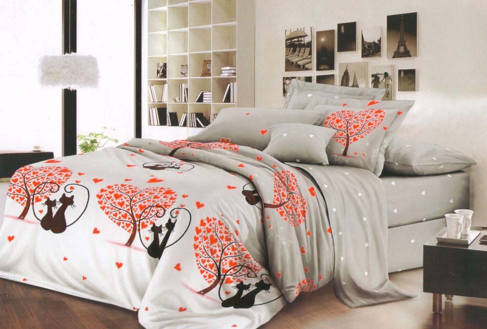 

Комплект постельного белья Komfort-tekstil Ля-Мурр, ранфорс (Полуторный на резинке)
