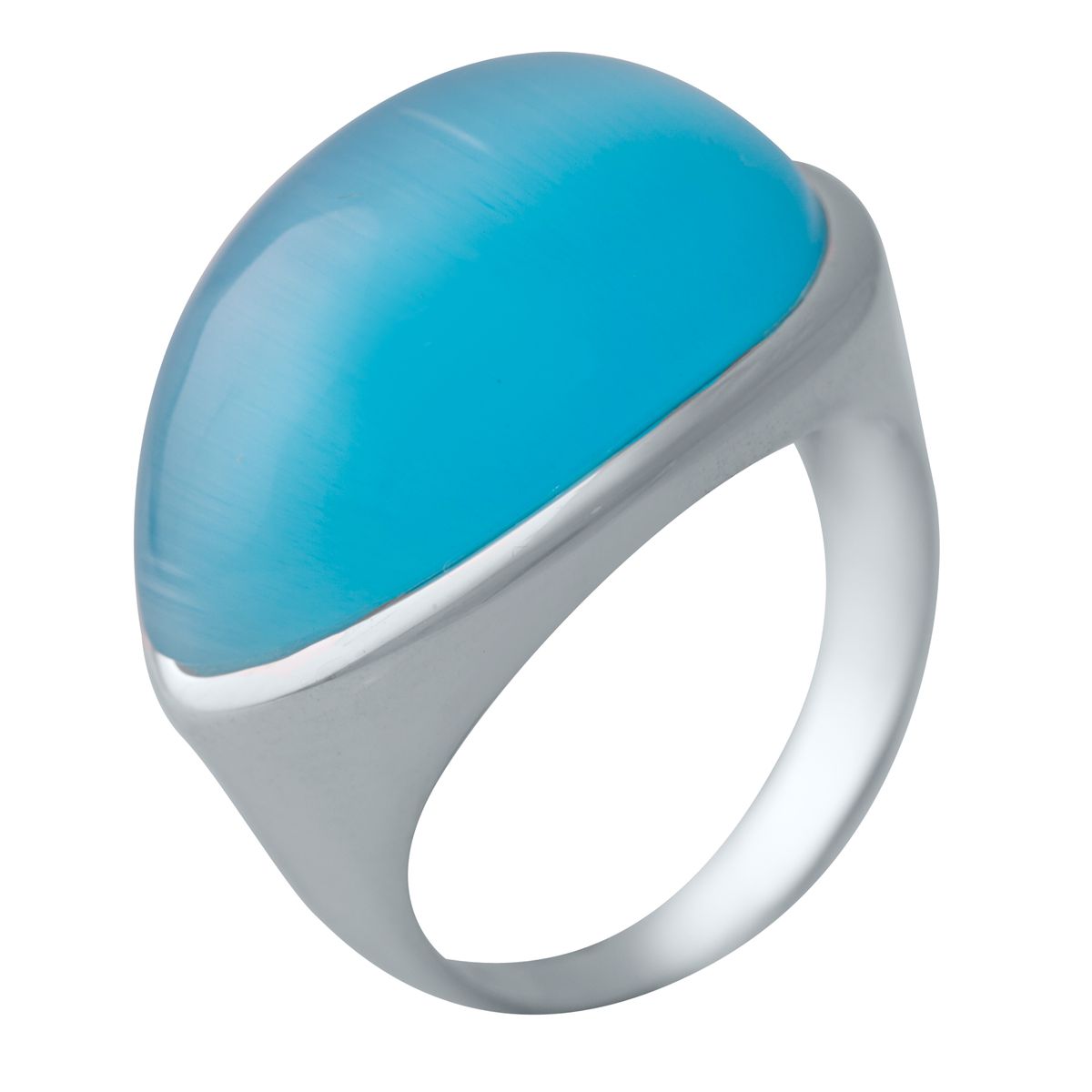 

Серебряное кольцо SilverLine с кошачьим глазом 18 размер