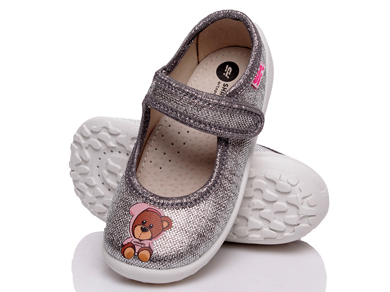 

Тапочки детские деми для девочки Шалунишка 00-00008892 Серебристый р.29 (18,5 см.)