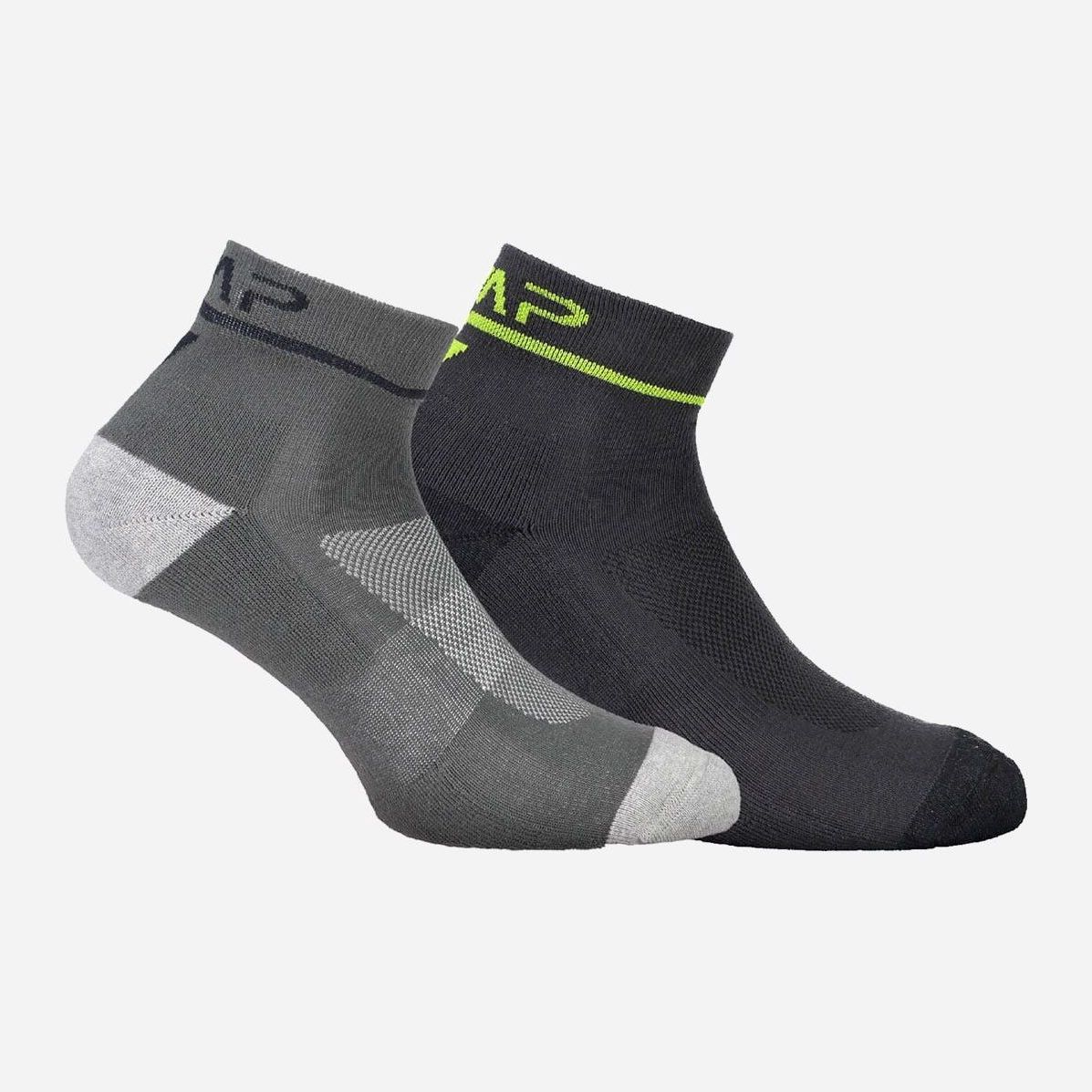 

Набор носков CMP Running Sock Cotton Bipack 38I9727-97UE 43-45 2 пары Titanio-Jungle