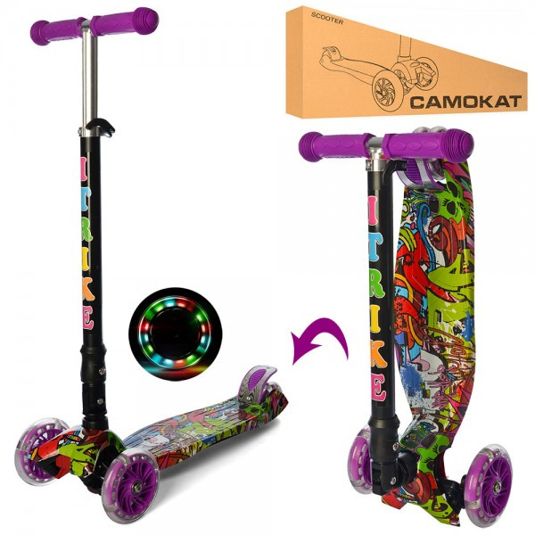 

Самокат I-Trike Maxi JR3-003-1-WP5 76-85 см фиолетовый
