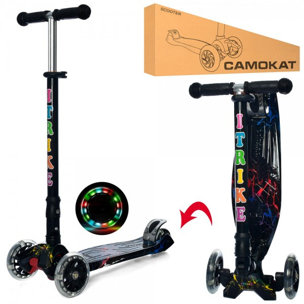 

Самокат I-Trike Maxi JR3-003-1-WP11 80-89 см черный