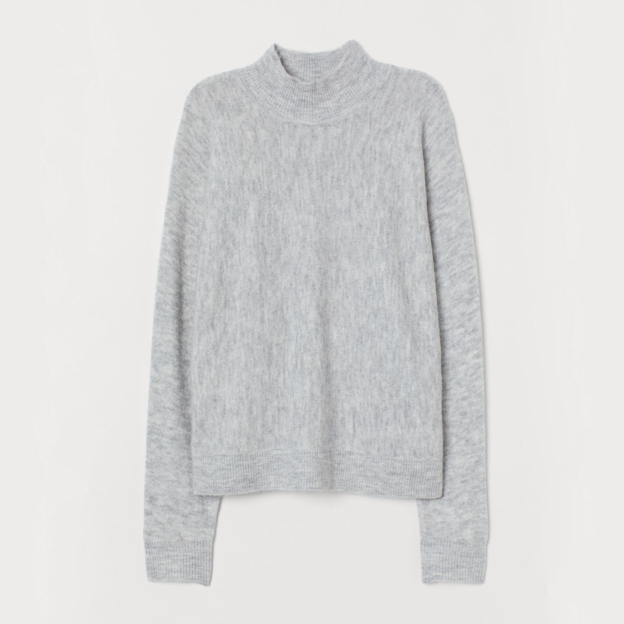 

Свитер H&M 910-7632800 S Светло-серый меланж
