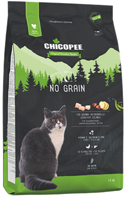 

Сухой корм Chicopee (Чикопи) HNL Cat No Grain 8 кг холистик для взрослых кошек и котов с мясом птицы