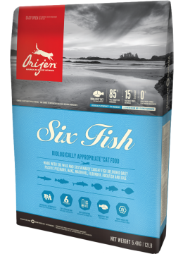 

Сухой корм Orijen Six Fish Cat 5.4 кг. для кошек всех пород и возрастов (сардина, макрель, хек, камбала,