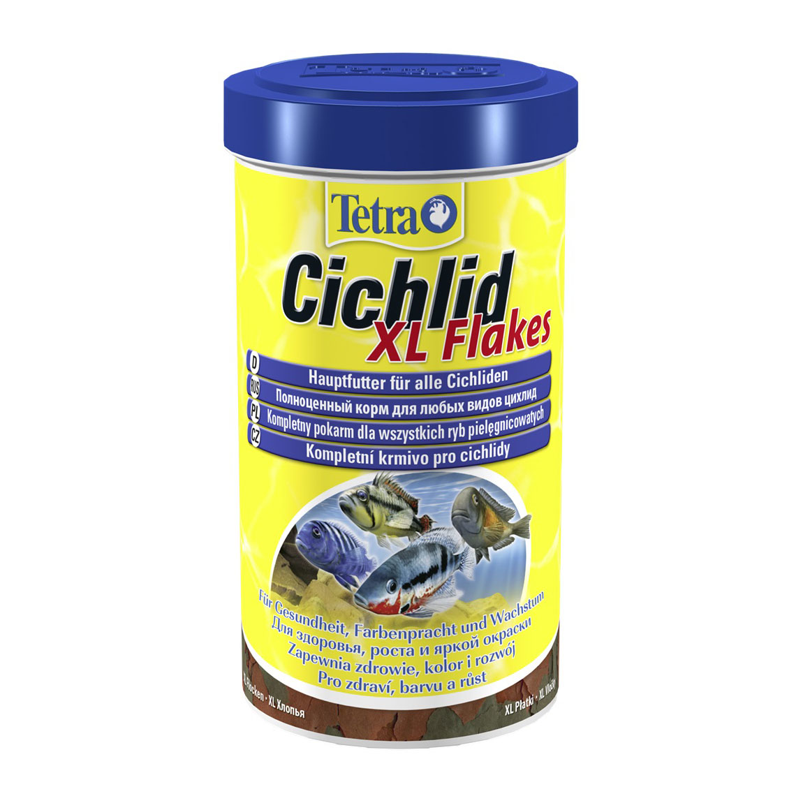 

Сухой корм для аквариумных рыб Tetra в хлопьях «Cichlid XL Flakes» 1 л (для всех цихлид)