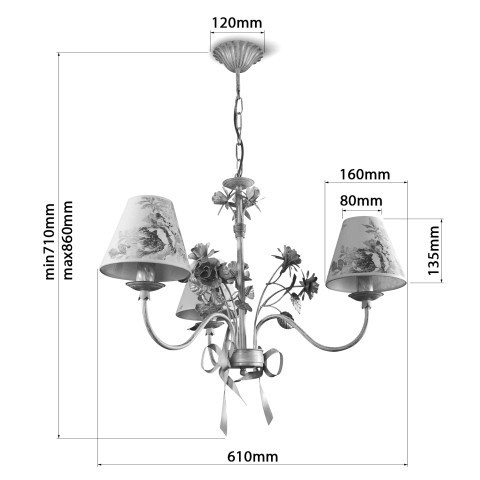 

Люстра класична N&B light Романтика