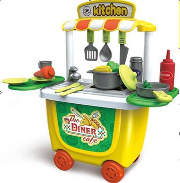 

Детская игровая Кухня на колесах 8326CB ,плита, посуда, продукты, 31 предмет