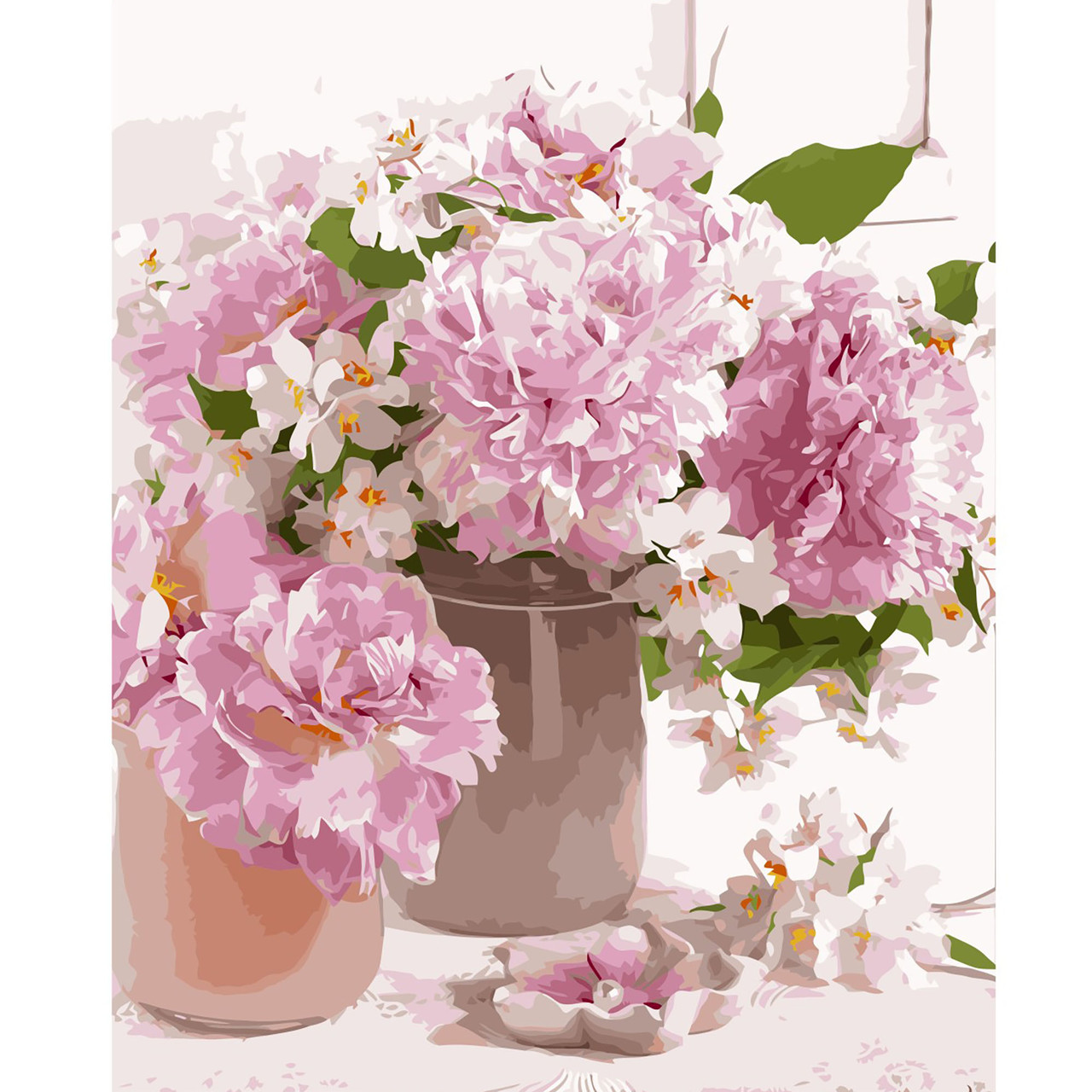 

Картина по номерам Нежные розовые пионы, 40х50 см