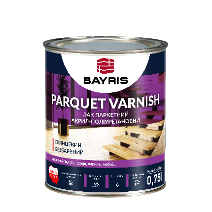 

лак паркетный Bayris Рarquet Varnish глянцевый бесцветный 0,75 л арт - B0021