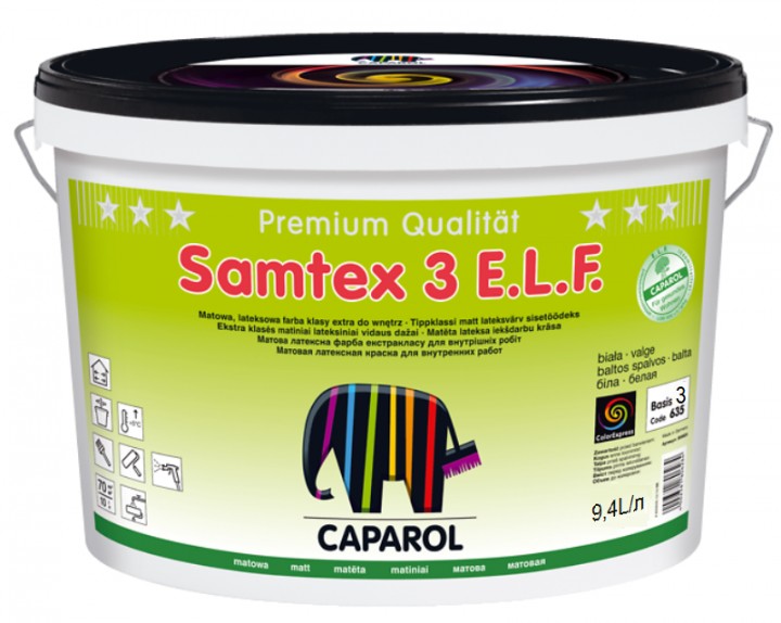 

Краска Caparol Samtex 3 бесцветная 9.4 л арт - 969137