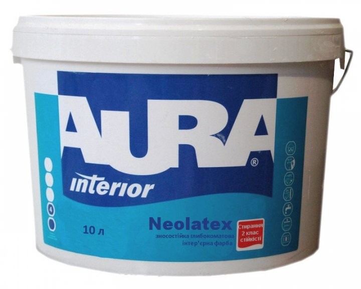 

Краска латексная Aura Neolatex белая 10 л арт - 41215