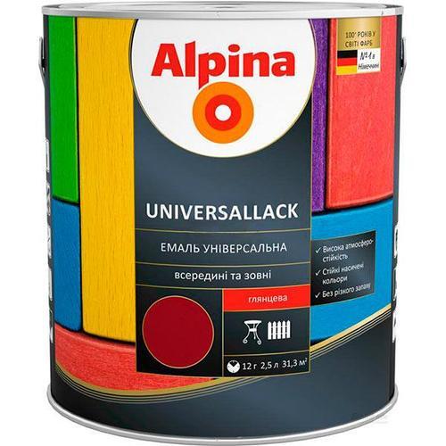 

Эмаль глянцевая премиум-класса ALPINA UNIVERSALLACK (2.5 л) Зелёный