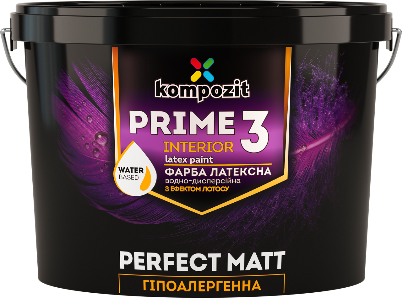 

Краска Kompozit Prime 3 бесцветная 2.7 л арт - 4820085745537