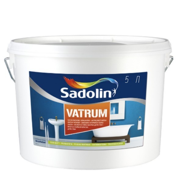 

Краска Sadolin Vatrum белая 5 л арт 51-014