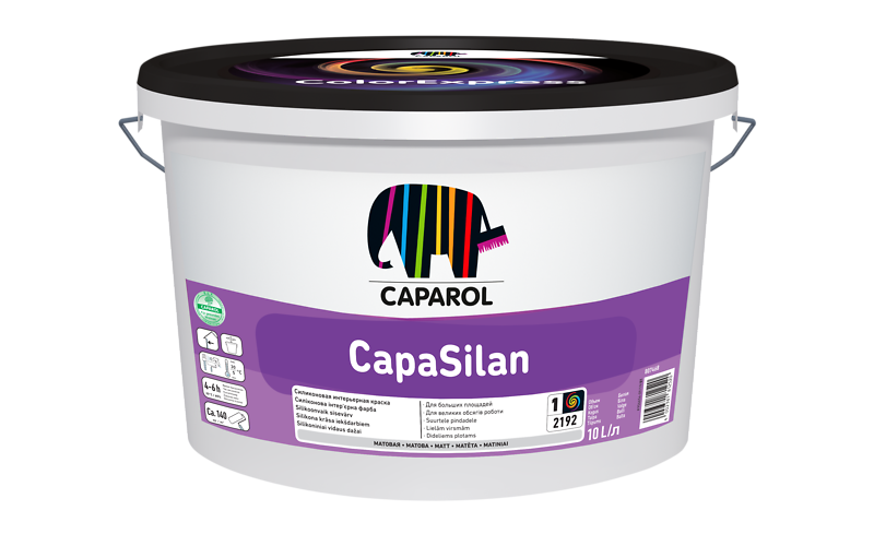 

Краска силиконовая Caparol CapaSilan белоснежно-белая 10 л арт - 969151